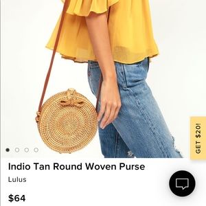 Round woven purse